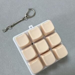 9-Key Mechanical Keyboard Clicker Keychain - Ivory - No Light