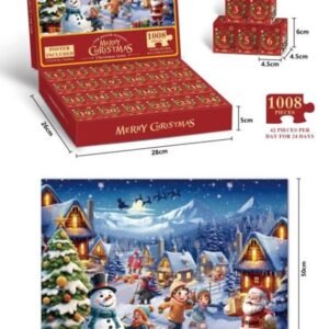 Christmas 24-Grid Puzzle Advent Calendar - Style B