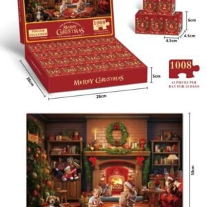 Christmas 24-Grid Puzzle Advent Calendar - Style C