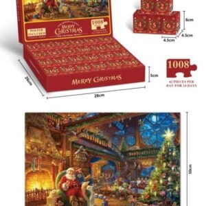 Christmas 24-Grid Puzzle Advent Calendar - Style D