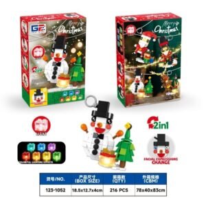 Christmas Building Block Light-Up Pendant Set - Snowman 101 pcs
