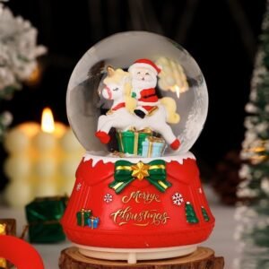 Christmas Crystal Ball Snow Globe - Santa Gift Sack