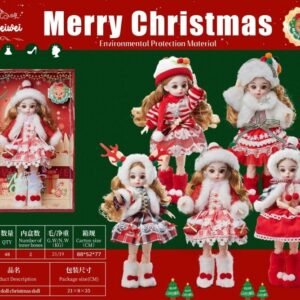 Christmas Fashion Doll 12 inch (21 Joints) - Red & White Dress