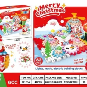 Christmas Gear Building Blocks STEM Set - Snowman Park