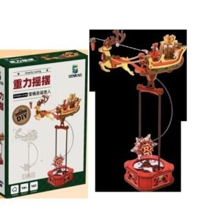 Christmas Gravity Swing Santa Decoration - Sleigh Santa