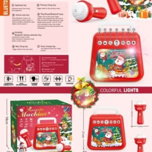 Christmas Karaoke Bluetooth Speaker with 2 Microphones
