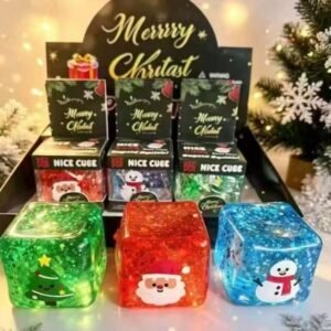 Christmas Light-Up Ice Cube Squishy 5.5 cm