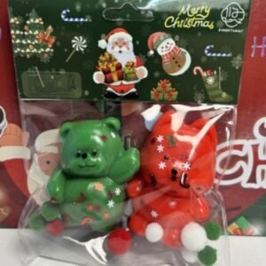 Christmas Squishy Pinch Toy - Bear & Candy Pair
