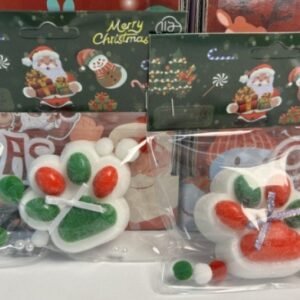 Christmas Squishy Pinch Toy - Tricolor Cat Paw