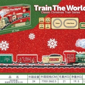 Christmas Steam Train Set with Lights, Music & Smoke - Electric Rechargeable - Style 2