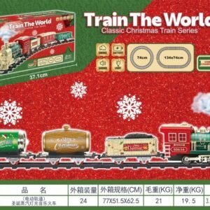 Christmas Steam Train Set with Lights, Music & Smoke - Electric Rechargeable - Style 3
