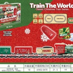 Christmas Steam Train Set with Lights, Music & Smoke