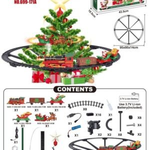 Christmas Tree Electric Train Set - 68 pcs Rechargeable