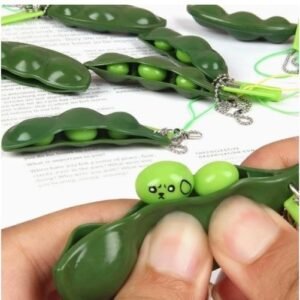 Edamame Pea Pod Squeeze Keychain