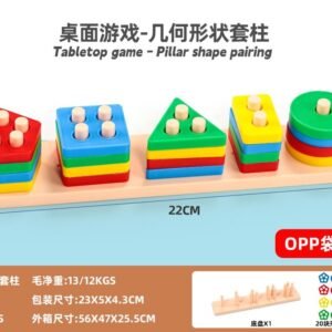 Geometric Shape Stacker Sorting Toy - Bag