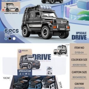 Inertia Toy Car with Lights, Sound & Opening Doors - Black Luxury SUV