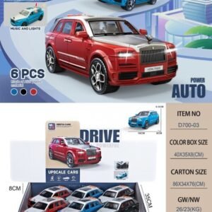 Inertia Toy Car with Lights, Sound & Opening Doors - Red Luxury SUV