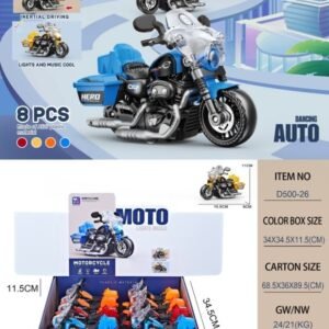 Inertia Toy Motorcycle with Lights & Sound - Blue Cruiser