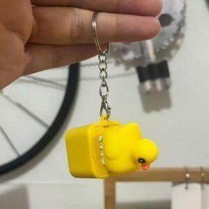 Light-Up Animal Button Clicker Keychain - Duck (Coin Battery)