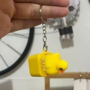 Light-Up Animal Button Clicker Keychain - Duck (USB Rechargeable)