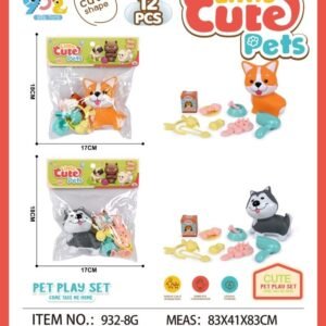 Little Cute Pets Play Set - 12 pcs Pet Set