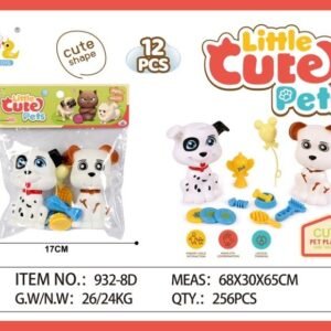 Little Cute Pets Play Set - 12 pcs Puppy Set (Large)