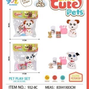 Little Cute Pets Play Set - 5 pcs Puppy Set