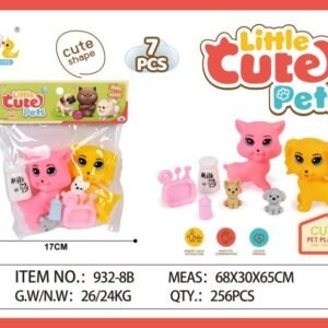 Little Cute Pets Play Set - 7 pcs Kitten Set (Large)