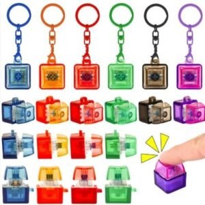 Mini Arcade Button Clicker Keychain