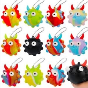 Monster Stress Ball Keychain