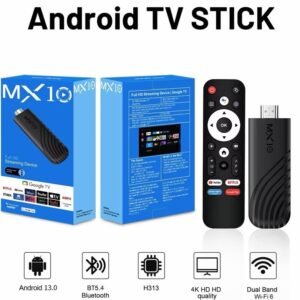 MX10 Android TV Stick 4K - Blue Box