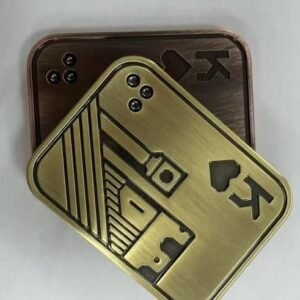 Playing Card Metal Push Slider - Copper King
