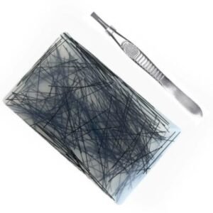 Resin Thread Peeling Sensory Toy 9 x 6 cm - Black Thread