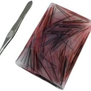 Resin Thread Peeling Sensory Toy 9 x 6 cm - Burgundy Thread