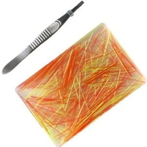 Resin Thread Peeling Sensory Toy 9 x 6 cm - Orange Thread