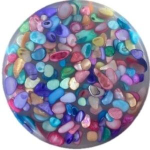 Round Resin Peeling Sensory Toy 8.5 cm - Colored Shell