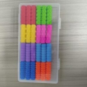 Silicone Sensory Pen Caps - 24 pcs - Plastic Box