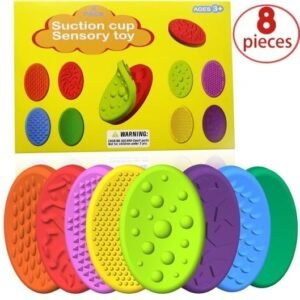 Silicone Suction Cup Sensory Stones (8 pcs) - Color Box