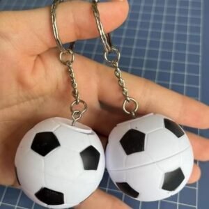 Spinning Sports Ball Fidget - Soccer Ball Keychain