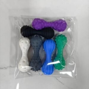 Textured Dumbbell Sensory Fidget (6 pcs) - Mixed Colors - Bag