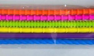Textured Sensory Fidget Sticks (6 pcs) - Stretchy - Bag