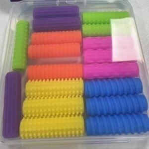 Textured Sensory Pencil Grips - 18 pcs - Storage Box