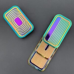 Three-Layer Metal Push Slider - Rainbow